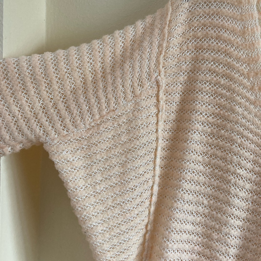 Free People Cream V-Neck Chunky Knit Sweater - Picture 4 of 6